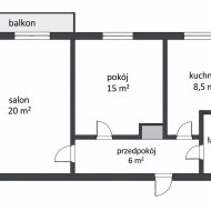 2 lub 3 pokoje|balkon |Oś. Leśne